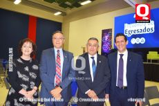 Mtra. Socorro Durán, Hno. Enrrique Alejandro González Álvarez, Julio Carpio y Ruben Tognola