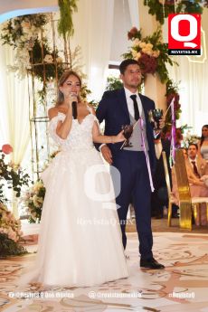 Itzel Bedia Lozano y Óscar Alejandro Gómez Estrada en su boda