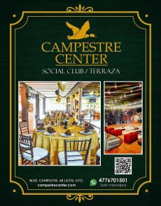 Salón CC  Campestre Center Social Club, teatro bar & Terraza León, Gto.