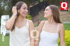 Con buena actitud Catalina Sandoval y Sofía González