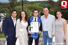 Francisco García Rojas Acompañado de su familia