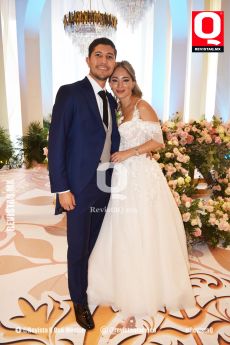 El novios Óscar Alejandro Gómez  e Itzel Bedia Lozano