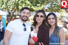 Jorge Martínez,  Grecia Campos y Lissette Campos