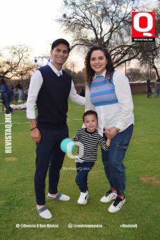 Cristian Medina, Máximo Padilla y Daniela Padilla