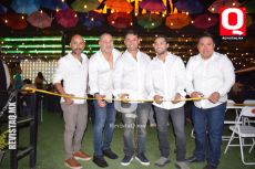 A   Francisco Reyes,Luis Muñoz, Marco Silva, Saúl Silva y Marcos Bustos en el corte del listón .