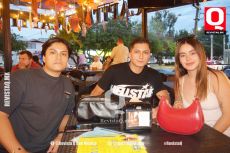 Leonardo Quezada,  Alexis Quezada y Sofía Carrillo