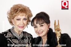 Norma Lazareno y María Antonieta de las Nieves “La Chilindrina” en los Premios de la revista Q