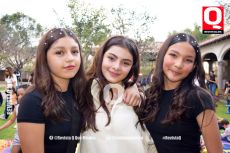 A   Valentina Figueroa, Estefania Gutiérrez y Cassandra La Madrid