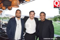 Jersain Estrada,  César Muga y Martín Rivas