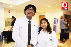 Sonrientes, Carlos Reyes y Renata Muñoz