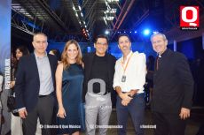 Hans Herrmann,  María Fernanda Rodríguez González, Bernardo Larraguidel,  José Antonio Lebrija y el Padre Carlos María García