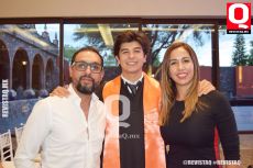 Rubén Flores, Emilio Flores y Danira Fonseca