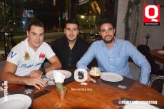 Haziel Rodríguez, Kevin Martín y Sebastián Bartolleri