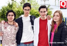 Miltón Sánchez, David Márquez, Marcelo Márquez y Fernanda Ramírez