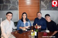 Sebastián López,  Lupita Canales,  Alfredo López y Santiago López