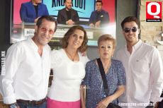 Óscar González del Castillo,  Marcela Monroy, Cuquita Monroy Lelo de Larea y Óscar González del Castillo Monroy