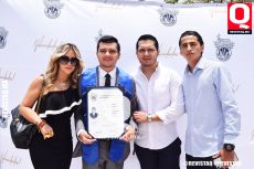 Doris Enriquez, Lic. Emiliano Valadez, Leonel Valadez y Jorge Carbajal