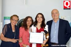 María Flores,  Silvia Ávila, Leire Castrillo Ávila y José Luis Castrillo Diez Primer lugar honorífico de Excelente
