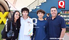 Adriana Sánchez,  Adrián Contreras, Luca Contreras y Jorge Contreras
