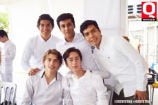 Miguel Ángel López, Pedro Flores, Miguel Lozano, Santiago Arana y Víctor Gutiérrez