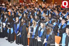 Aspecto del acto académico en el Colegio Miraflores captados por revista Q