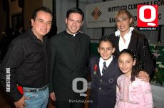 Jorge Manuel Orozco, Padre Dagoberto Gómez, Karla Orozco, Jorge y  Karlita Orozco