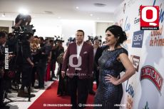 Alfredo Adame y Raquel Garza en la alfombra roja de los Premios de la Revista Q...QUÉ MÉXICO