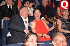 Gaby Platas muy contenta en los Premios de la Revista Q