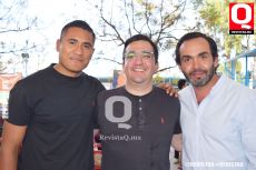 Portero del equipo León Poncho Blanco, Jesús Marín y Charly Rouge