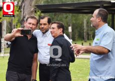 Una selfie entre amigos Miguel Romo, Eliseo Navarro, Paco Jiménez y Mario Tamayo