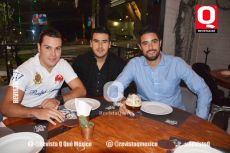 Haziel Rodríguez, Kevin Martín y Sebastián Bartolleri