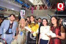 A  Manuel Bedia, Luzma Lozano, Gobernadora Libia García, Cristina Villaseñor y Alcaldesa Ale Gutiérrez