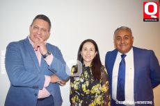 José Suárez,  Eunice Sandoval y Javier Navarro