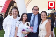 Charo García,  Azul Reynoso, Padre Aristeo López y Mario Reynoso