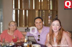 Ana Bertha López,  Abraham Delgado y Ayari  Oros
